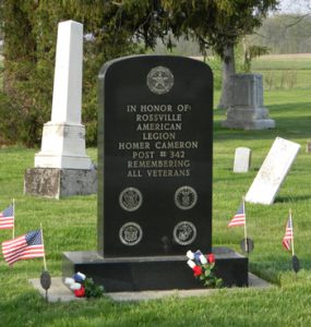 In honor of: Rossville American Legion Homer Cameron Post #342 Remembering all Veterans